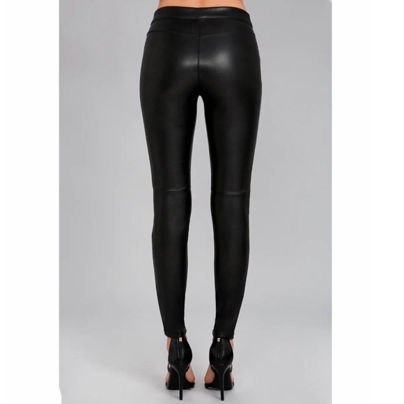 BYCHANCE • Black Arnie Sequin Leggings Zipper Ankle Pants - Picture 5 of 10